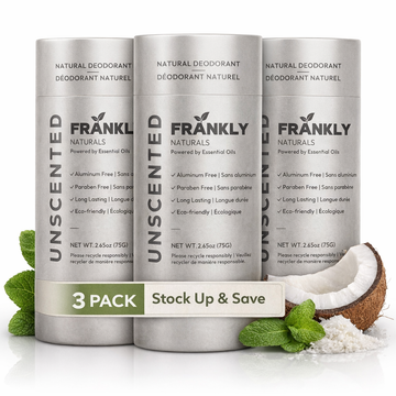 Unscented Natural Deodorant 3-Pack – Aluminum-Free, Sensitive Skin (75 g)