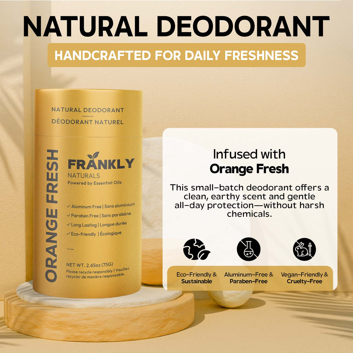 Natural Deodorant – Orange Fresh – image 3 of 5