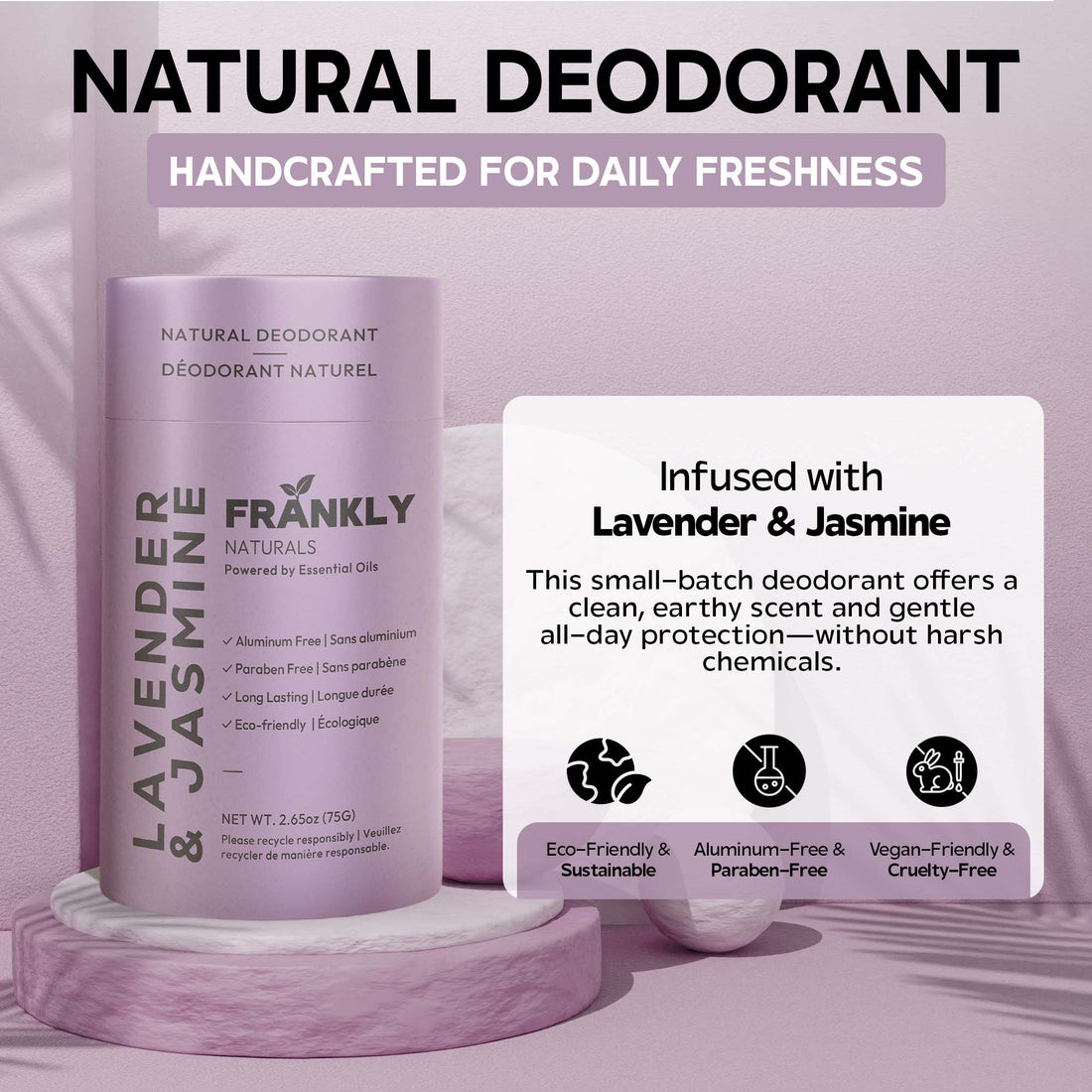 Natural Deodorant – Lavender & Jasmine
