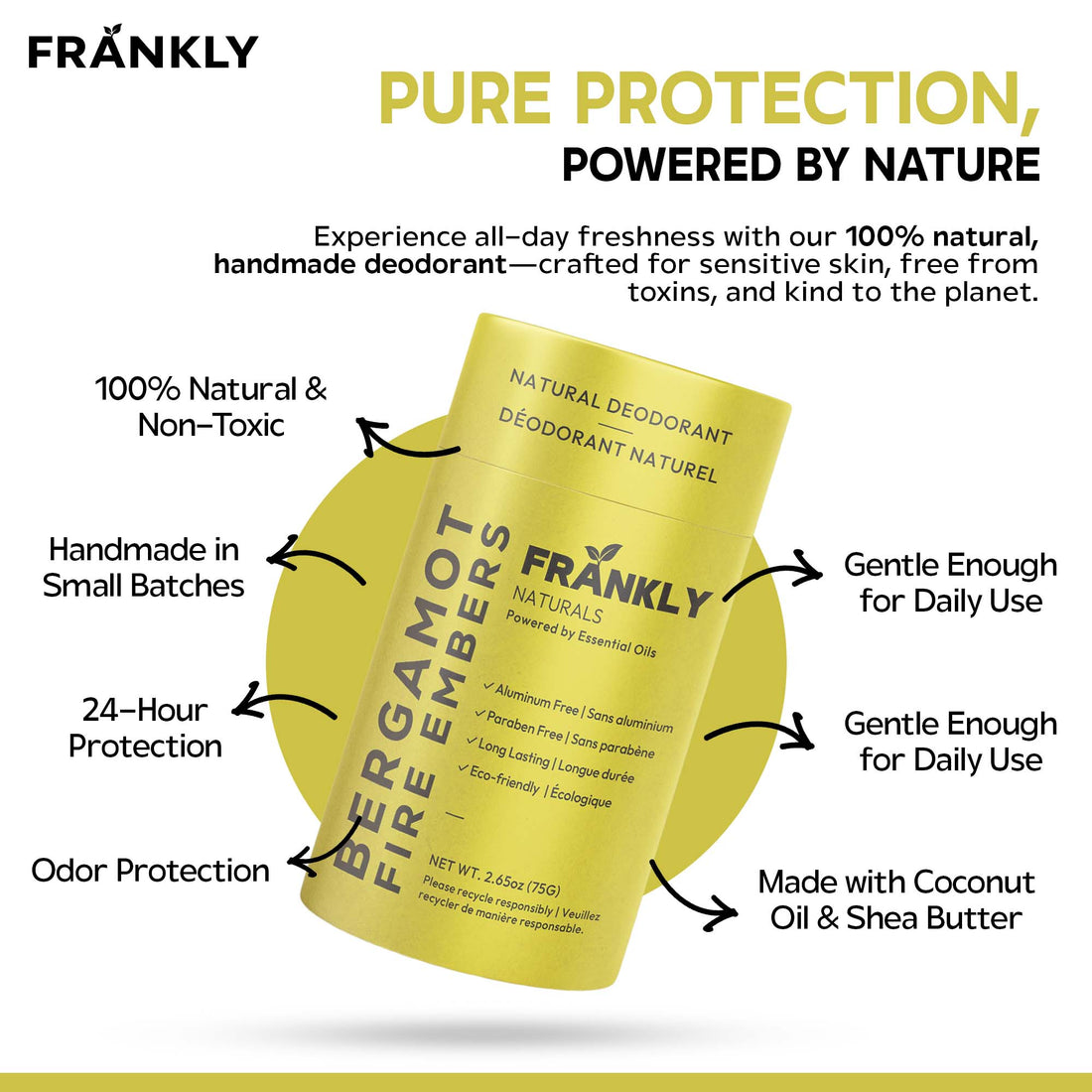 Natural Deodorant – Bergamot & Fire Embers