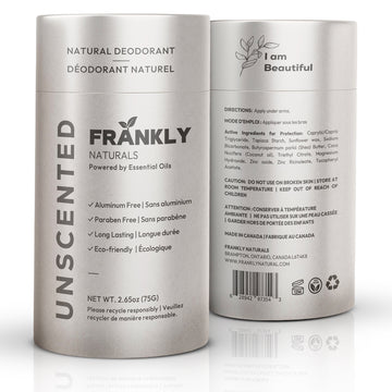 Unscented Natural Deodorant – Aluminum-Free, Sensitive Skin (75 g)