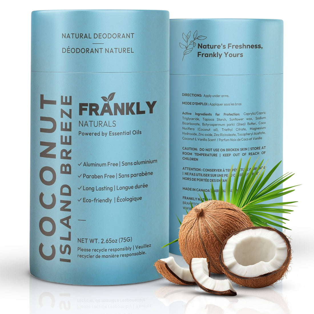 Natural Deodorant – Coconut Island Breeze (Vanilla & Coconut)